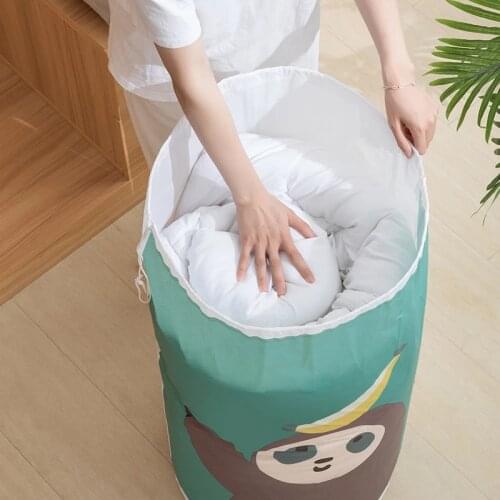 Newly Laundry Bag Large Capacity Cute Animals Drawstring Closure Storage Bag Basket Organizer For Bedroom