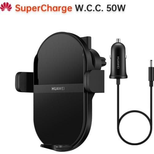 Original Huawei SCP SuperCharge Wireless Car Charger 50W Max Intelligent Both Side Sensor Mounting Retrieve Phone 3D Air Cooling