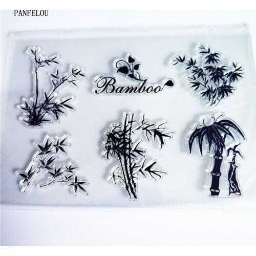PANFELOU bamboo forest Transparent Silicone Rubber Clear Stamps cartoon for Scrapbooking/DIY Easter wedding album
