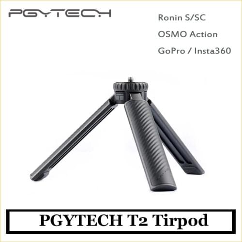In stock PGYTECH T2 Tirpod Accessories Angle Adjustable Holder Tripod For Sports Action Camera Osmo Pocket GoPro Insta360 camera