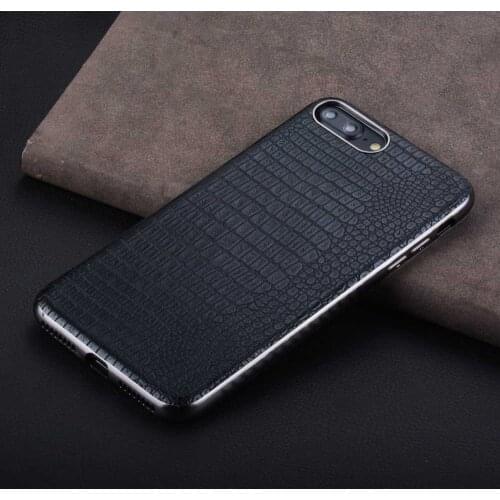 Retro coque for Iphone 7 8 Plus case cover with antique sliver gold plated soft TPU material Crocodile fundas shock ressistance