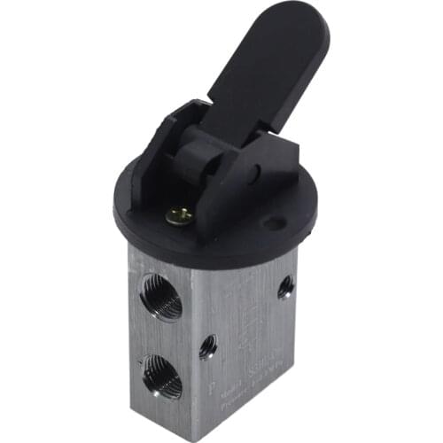 S3HL-06 2 Position 3 Way Handle Control PT 1/8" Pneumatic Mechanical Valve