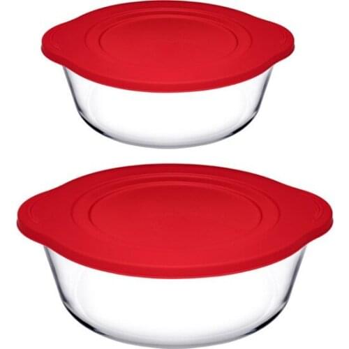 Modern Pasabahce 2'li Lid Pyrex organizer storage box органайзер rangement коробка для хранения