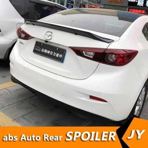 For MAZDA 3 Axela Spoiler 2014-2017 MAZDA3 Axela spoiler High Quality ABS Material Car Rear Wing Primer Color Rear Spoiler
