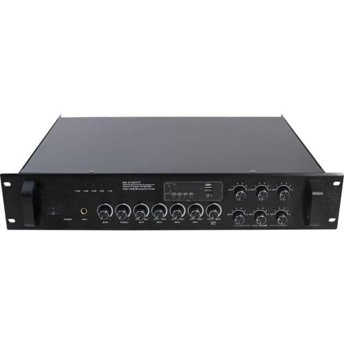 Ben & Fellows 130W PA 6-zone Mixer Power Amplifier with Independent Volume Controllers and Built-in USB/Tuner/Bluetooth/TF Card