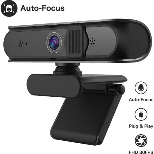 NetumScan Webcam 1080P Full HD Stereo Microphone Autofocus 5 Megapixel Web Camera Video Chat Recording Compatible Windows MacOS