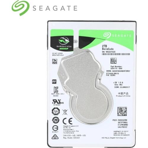 Seagate 2TB 2.5inch Internal HDD Notebook Hard Disk Drive 7mm 7200RPM SATA 6Gb/s 128MB Cache 2.5" HDD For Laptop