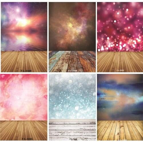 ZHISUXI Vinyl Custom Photography Backdrops Prop Space Starry Sky and floor Theme Photography Background FA20419-108