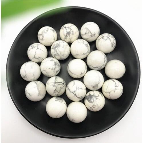 1PC Natural Stone White Howlite Turquoise Sphere Crystal Globe Ball Chakra Healing Reiki Stone Carving Crafts Minerals