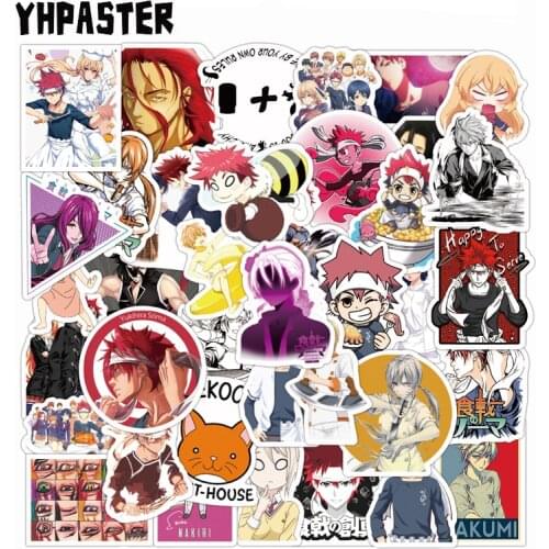 10/30/50Pcs Food Wars!Shokugeki no Soma Stickers For Moto Laptop Suitcase Phone Guitar Helmet Vinyl Pegatinas Japanese Anime