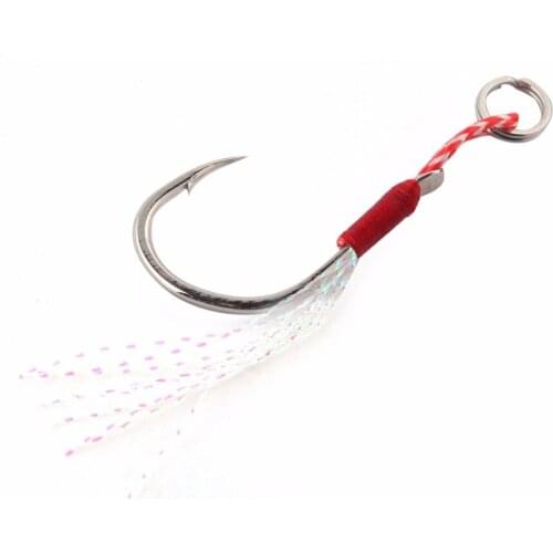 100pcs/pack Origin jigging assist hook 10# to 20# overweight fishing hook boat jigging bait fishing rope thread jig hook tackle