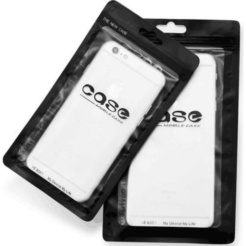11*19 cm 100 pcs Cell Phone Accessories Mobile Phone Case Cover Packaging Bags Plastic zipper Bag Moisture-proof Wholesale bag