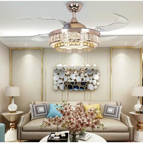 110V / 220V LED Ceiling Fan Classic Integrated Modern Minimalist Restaurant Ceiling Fan with Light