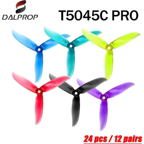 20pcs / 10 pair DALPROP CYCLONE T5045C PRO 5045 3-Blade propeller for FPV Freestyle Drone Quadcopter Updated version Prop