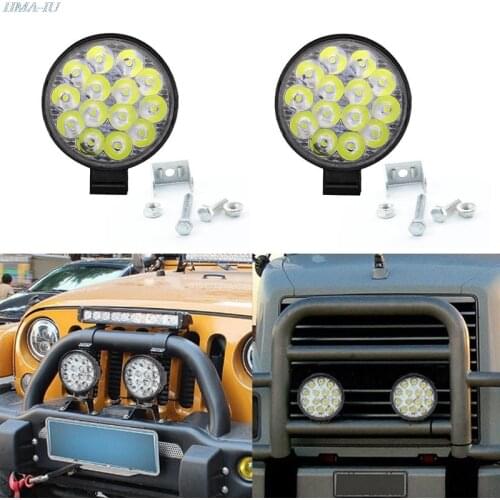 2500lm 42W Round LED Work Light Spotlight LED Light Bar For 4x4 Offroad ATV UTV Truck Tractor Motorcycle Fog lights