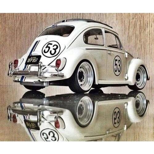 H430 Diamond Painting Cross Stitch,"white VW car",full square,auto car,full diamond embroidery