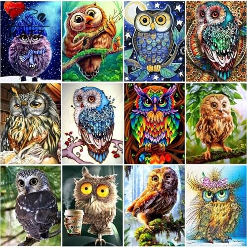Diamond Painting Owl and Magical Ball Animal Embroidery Crossing Diy Fairy Tale Mosaic Art Gift Cross Stitch Home Decoration