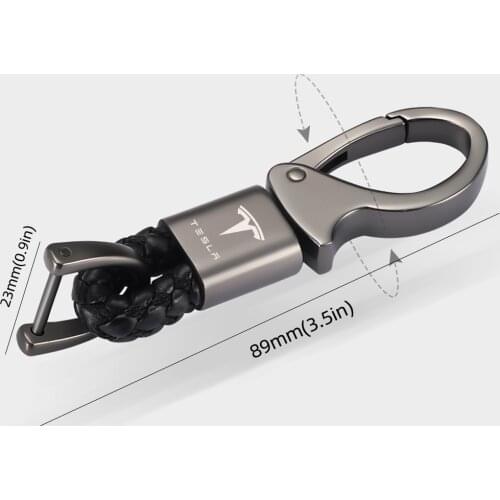 Car keychain zinc alloy waist key chain ring for Tesla Model 3 Model X ModelY Model S Key Chains Automotive interior accessories