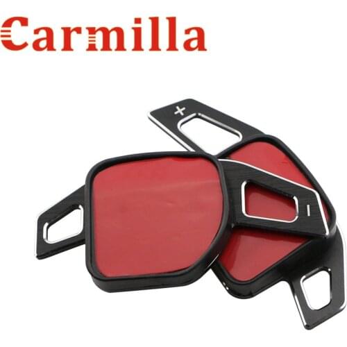 Carmilla Stainless Steel Car Steering Wheel Paddle Extension Shifters Shift Sticker for AUDI A3 S3 A4 S4 A5 A6 S6 A8 R8 Q5 Q7 TT