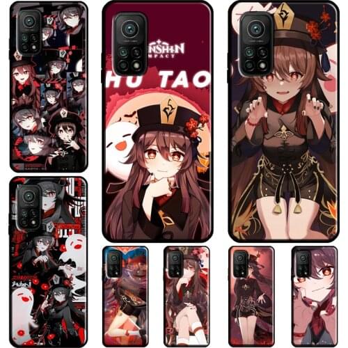 Hu Tao Genshin Impact Cartoon Coque For Xiaomi Mi 10T Pro Mi Note 10 Lite Case For POCO F3 F2 F1 M3 X3 Pro Mi 11 Ultra
