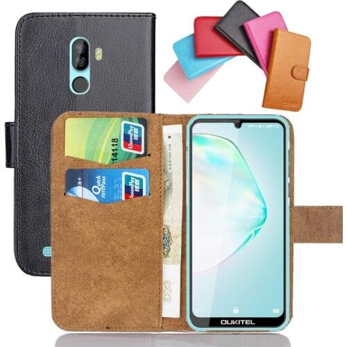 Oukitel Y1000 Case 6.09" 6 Colors Flip Soft Leather Crazy Horse Phone Cover Stand Function Cases Credit Card Wallet