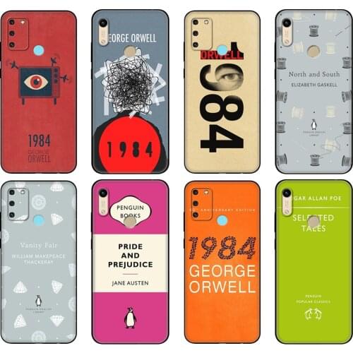 Black tpu Case For Honor 8a Prime 8s 9 10X Lite 9A 9C 9X Premium Pro 9S Case Cover 1984 George Orwell book