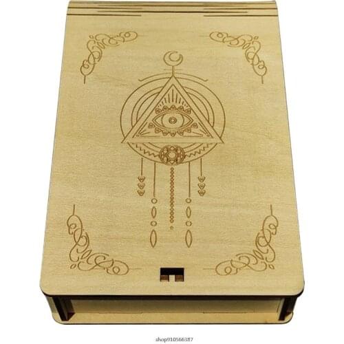 Wood Tarot Box Wooden Playing Card Deck Boxes Jewelry Decorative Handmade Storage Case with Lid Poker Chip Chest Holder Dropship
