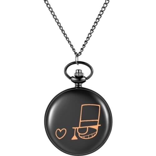 Kaitou Kiddo Pocket Watch KID Kid The Phantom Thief Detective Conan Necklace Kid Gift Student Children Necklace Clock