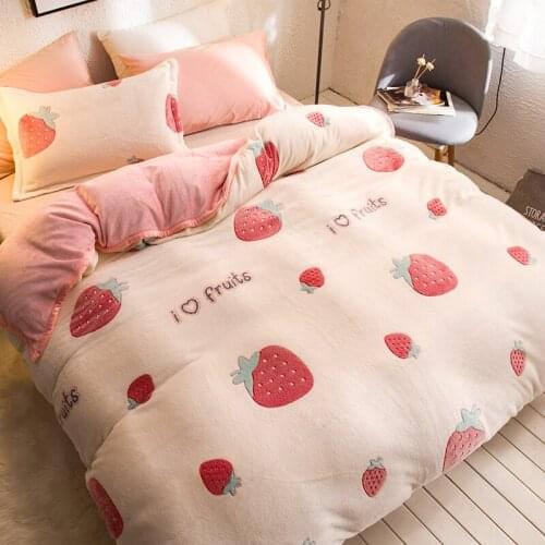 Home Textiles 1pcs Flannel Quilt cover Soft Warm Coral Fleece Blanket Winter Quilt cover Throw Mechanical Wash