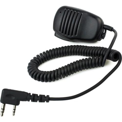 ABBREE 2 Pin Mini PTT Speaker MIC For BAOFENG Kenwood Walkie Talkie BAOFENG UV-5R UV-82 BF-888S Two Way Radio