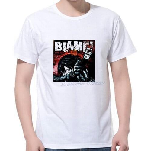 Blame Killy Men T Shirt Cotton Tees Tsutomu Nihei Manga Sidonia Manga Heavy Industries Tees Tops oversized t shirt men clothing