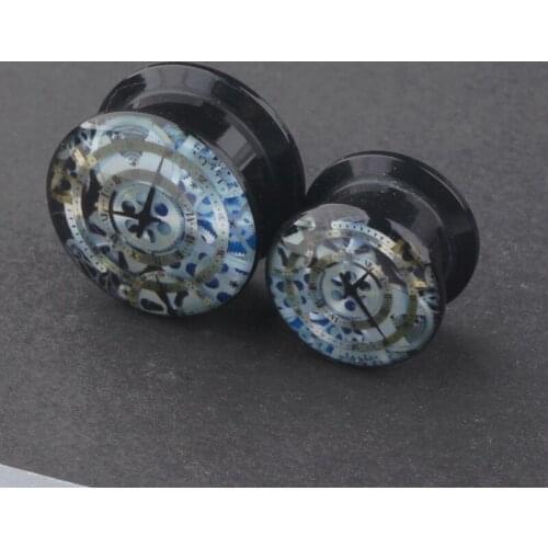 JUNLOWPY Logo Ear Piercing Gauges Kit Acrylic Plugs Cartilage Earring Stretching Expander Set 4-16mm Flesh Tunnel Body Jewelry