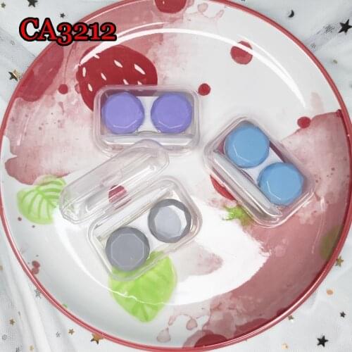 Diamond Shape Cap Candy Contact Lens Cases Fashion Convenient Travel Kits Container For Outdoor CA3212