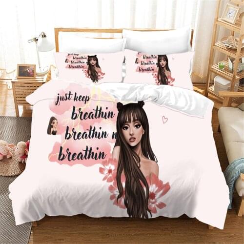Sexy Lady Ariana Grande Duvet Cover Sets Bedding Set Figure Comforter Bed Linen Twin Queen King Single Size Dropshipping Gift