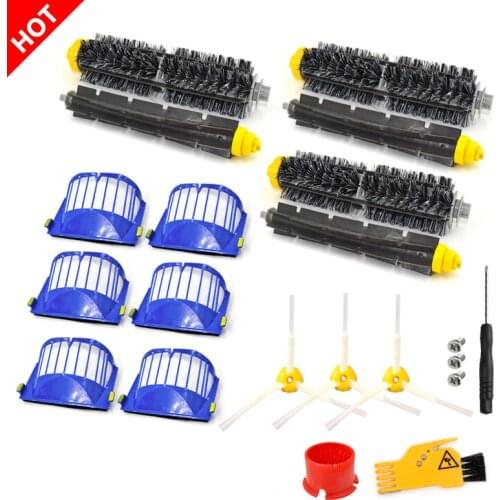 Hepa Filter Brush Kit for iRobot Roomba 600 Series 605 615 616 620 621 631 651 650 690 680 robotic Vacuum cleaner accessories