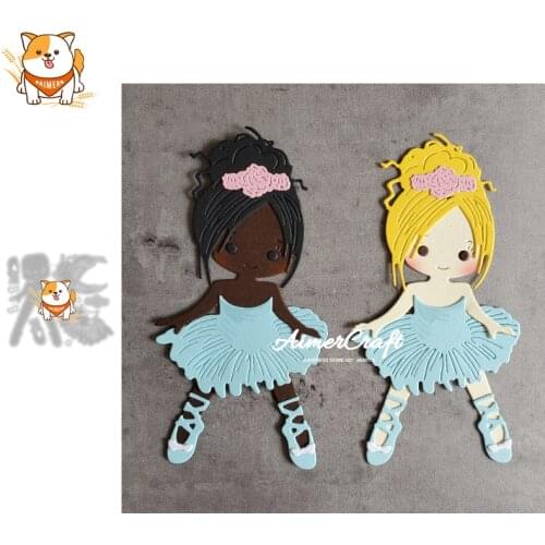 Girl Ballet Dance Metal Cutting Dies Mold Knife Scrapbooking Stencil DIY Embossing Craft Die Cuts Card Making New Dies For 2021