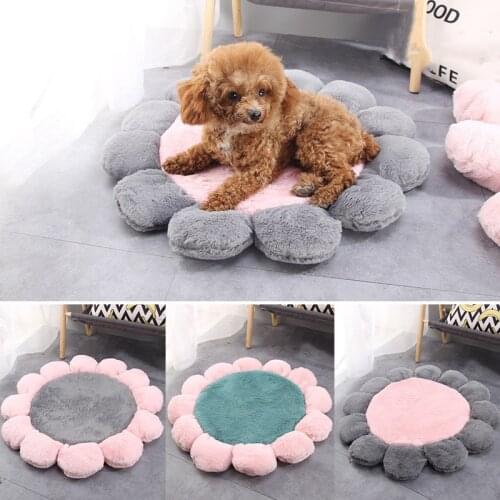 Cute Flower Dog Bed Mats Fleece Warm Pet Bed Puppy Dogs Cat Pets Dog Beds for Small Medium Big Dogs Pug Katten Sofa Pet Products