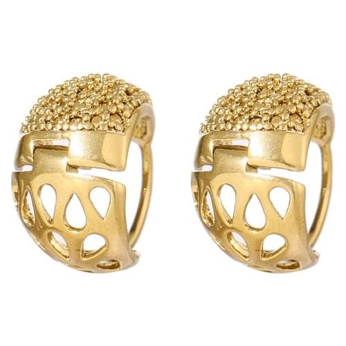 Bettyue Fashion Jewelry For Women Gold Color Earring Fascinating Design Hollow Out Style With Tiny Zirconia Shiny Dress-Up