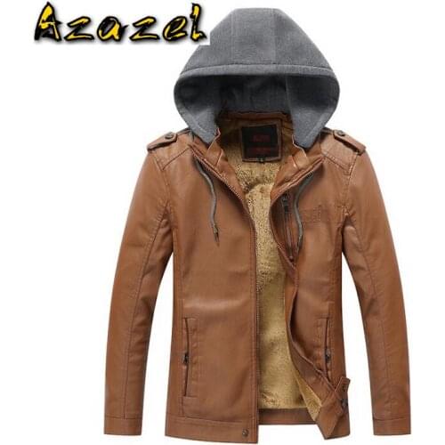 HOT 2020 New Winter Men Leather Jacket Fashion Brand High quality Fleece Lined Motorcycle Leather Coats Male Business Outerwear