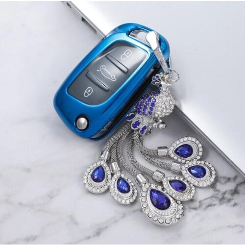 TPU Soft 3Button Key Case Cover Keychain for Peugeot 107 207 306 307 407 308 607 for Citroen C2 C3 C4 C5 C6 C8 DS4 Protector