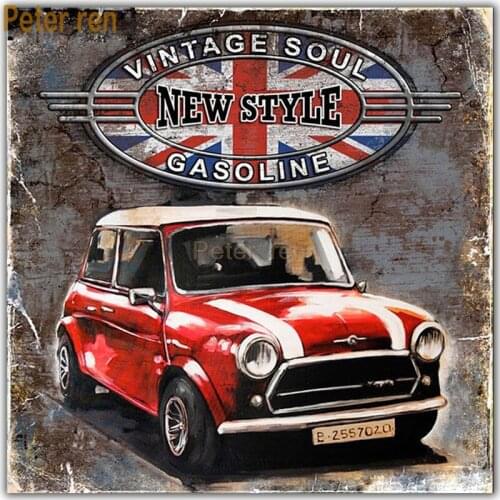 Peter ren Full Square/Round drill Diamond Painting"New energy car"5D Diamond Embroidery Cross Stitch kit Mosaic Home Decor Gifts