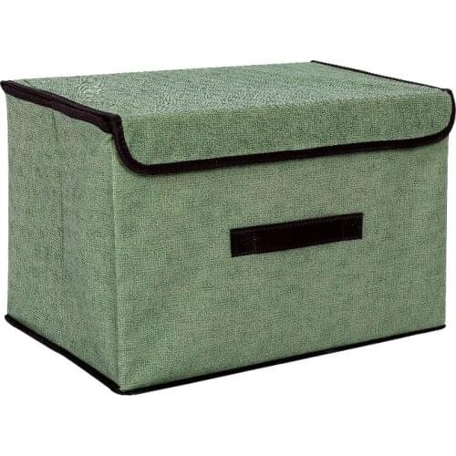 New Cotton Linen Storage Box With Cap Clothes Socks Toy Snacks Sundries Organizer Set Fabric Boxes Cosmetics Household Organizer