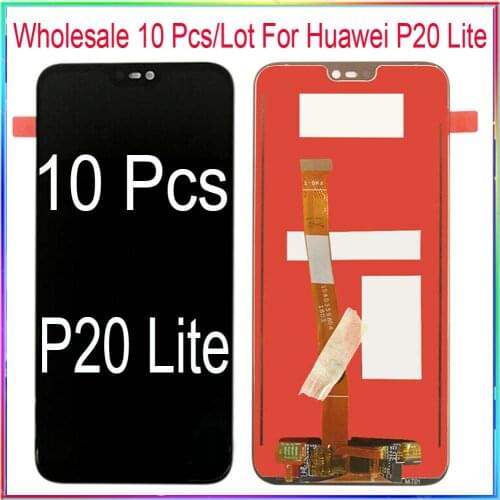 Wholesale 10 Pcs/Lot for Huawei P20 lite LCD screen display Nova 3e with touch assembly