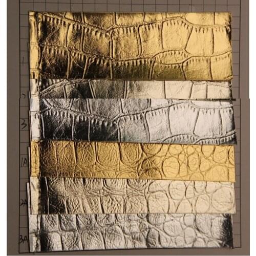 Factory wholesale mirror crocodile leather / home decoration synthetic PU crocodile leather / high-gloss crocodile leather