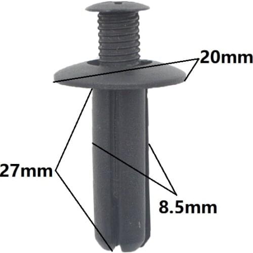 Trim Panel Door Expansion Fastener Rivet Universal Car Plastic Snap Buckle 8.5mm hole Push Type