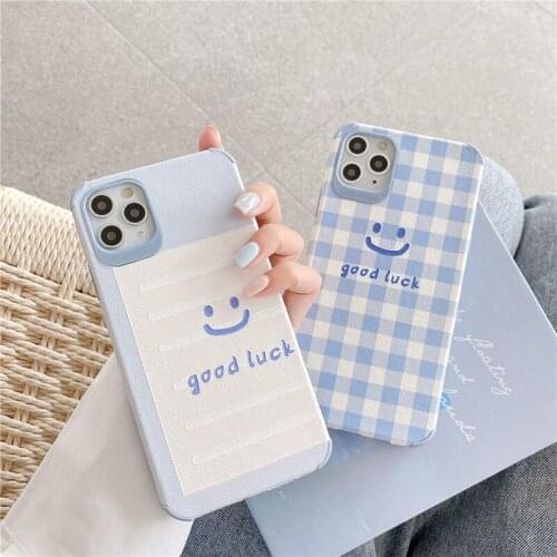 Simple Good Luck Smiley Face Apple Xsmax Phone Case XR for Iphone11pro/7/8Plus Soft Female Fashion