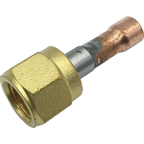 1/2" female SAE thread to copper ODF solder straight joint is working as quick connection sets in refrigerant pipelines