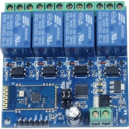 12V 4CH Remote Control Switch Bluetooth Relay Module for Android Mobile Moto W5E