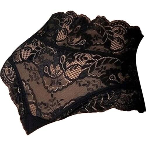 Sexy Panties Women High Waist Lace Thongs And G Strings Underwear Ladies Hollow Out Underpants Imitation Lingerie Female