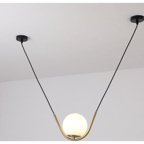 Modern led glass ball monkey lamp industrial lamp pendant lights kitchen fixtures kitchen dining bar living room bedroom